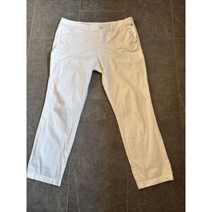 Anthropologie Pilcro Hyphen Stretch Cotton Chinos White  Women's Size 32